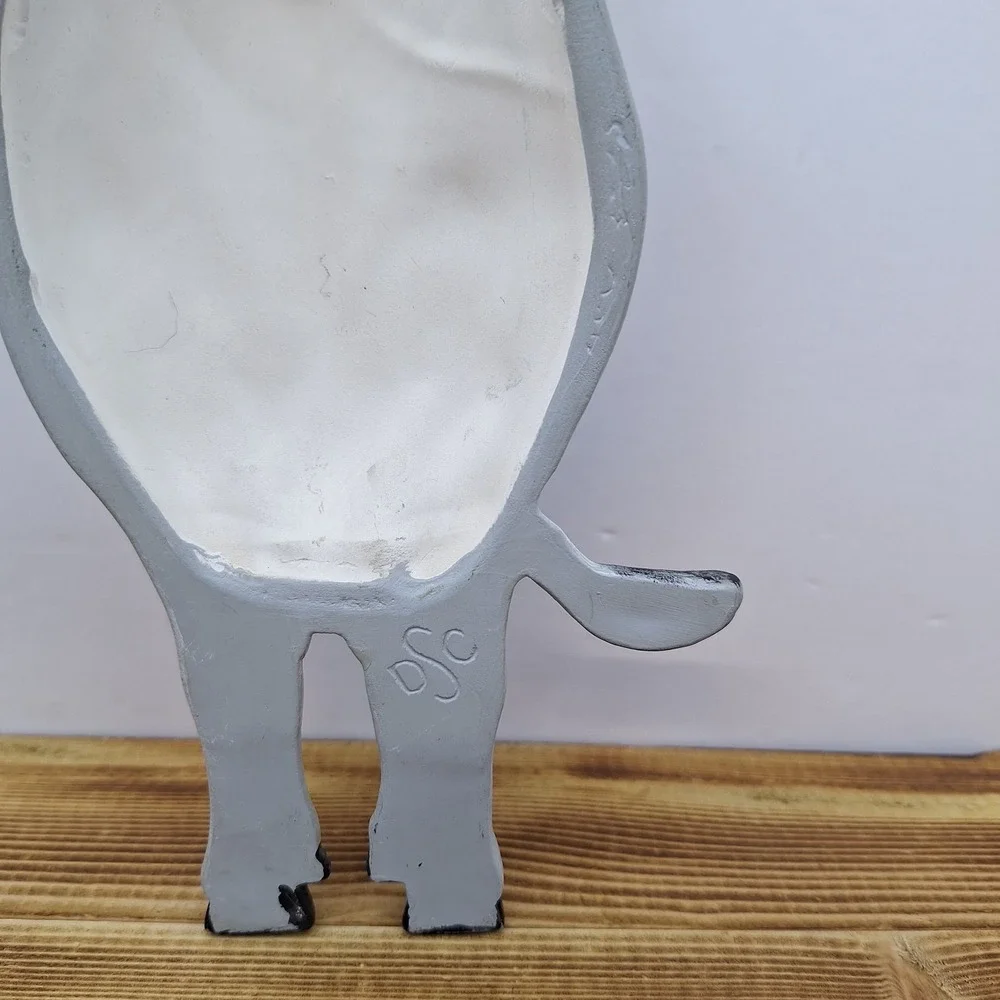 Vintage‎ Set Of 2 Black And White Cow Wall Decor Bells 3D Raised